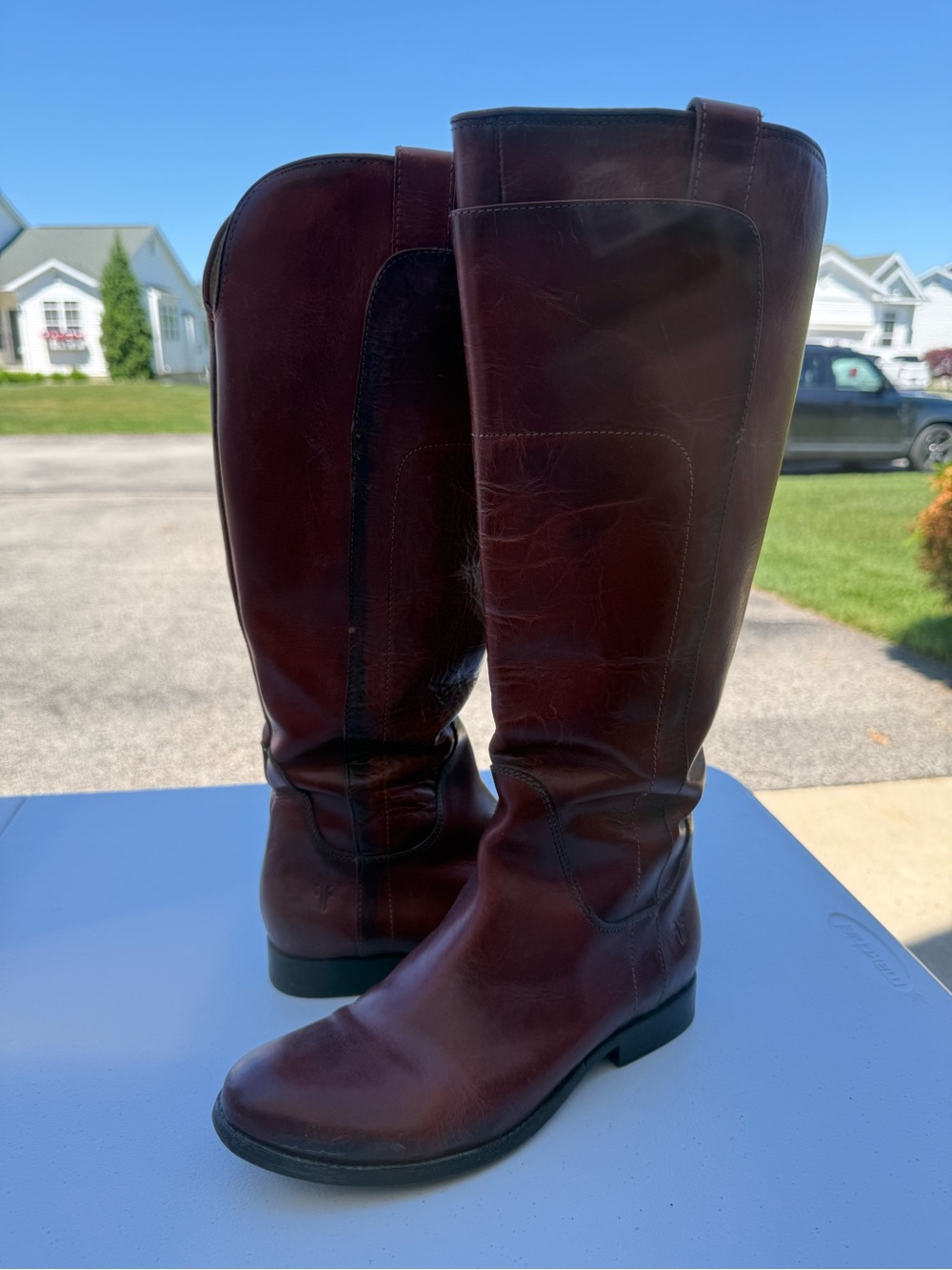 Frye Chestnut Leather Riding Boots - Picture 3 of 10